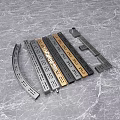 Silver And Gold Perforated Metal Strips For Industrial Drainage Applications