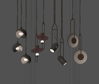 Modern chandelier 3d model