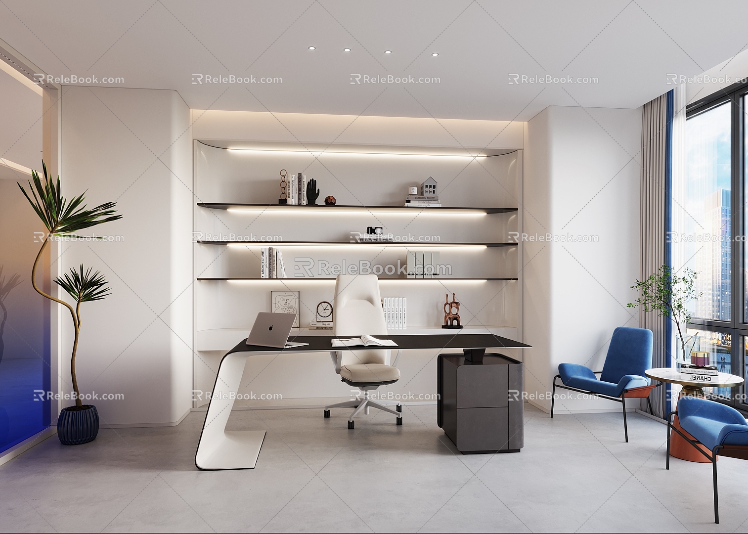 Modern Office Simple Office 3d model