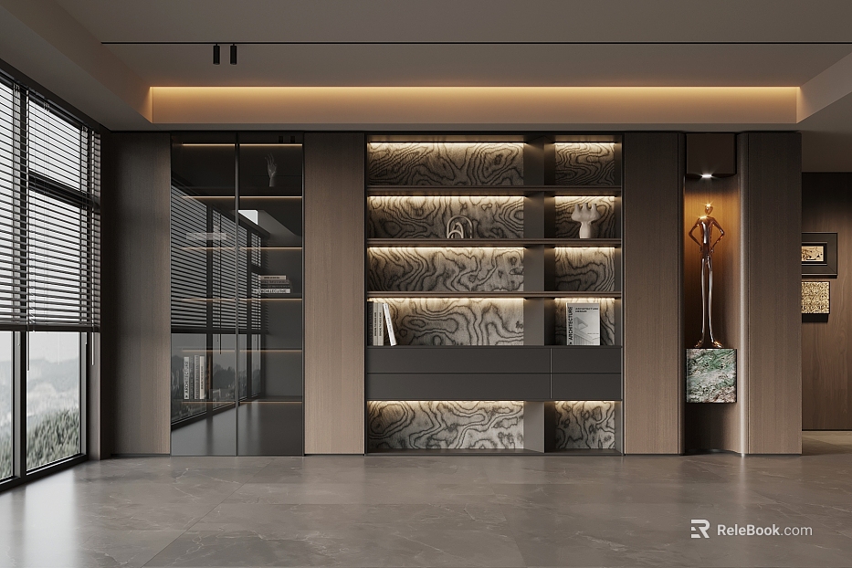 Modern Italian Bookcase texture