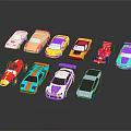 Colorful Toy Cars Collection With Various Models And Different Colors Displayed