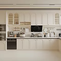 Modern Kitchen Interior Design With White Cabinets Countertop And Appliances
