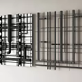 Industrial Metal Pipe Structure Arranged On Wall For Plumbing System 3d model