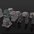 Ancient Architecture Stone Carvings With Traditional Sculptures Ornate Bases And Dragon Figures