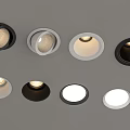 Modern Black and White Downlights and Spotlights Ceiling Mounted Sleek Design Various Styles