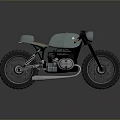Vintage Teal Motorcycle With Leather Seat And Streamlined Metal Body Design