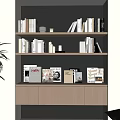 Book Shelf Bookshelf Book Combination Ornaments Magazine Combination 3d model