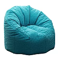 Teal Plush Bean Bag Single Sofa For Comfortable Living Room Interior