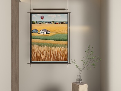 Abstract Hanging Paintings model