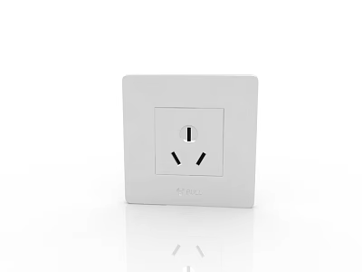 White BULL Household Electrical Power Socket Outlet For Daily Use Appliance 3d model