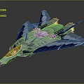 Modern Spaceship Spacecraft 3d model