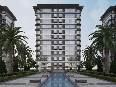 New Chinese-style Residential District 3d model