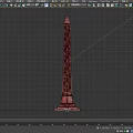 Tall Stone Obelisk Tower With Pointed Top And Square Base Textured Surface 3d model