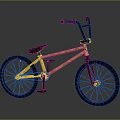 Stylish Gold Frame BMX Bike With Black Handlebars Seat And Wheels