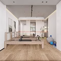 Modern Indoor Gym With Yoga Mats Foam Rollers And Fitness Equipment