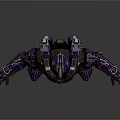 Armored Sci Fi Character With Purple And Black Mechanical Armor 3D Design Model 3d model