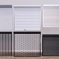 Modern rolling gate garage fire rolling gate 3d model