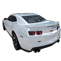 White Two Door Sports Car With Black Hood Black Wheels And Sporty Styling