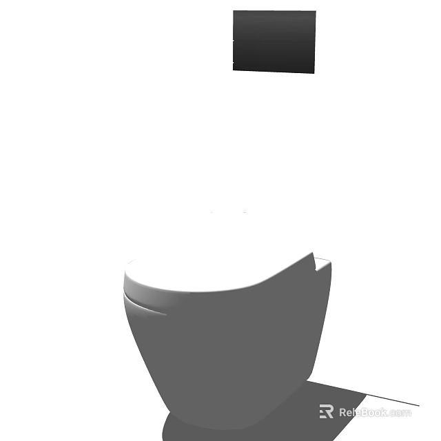 Modern Sleek Toilet Design With Smooth Surface And Compact Structure 3d model 