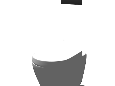 Modern Sleek Toilet Design With Smooth Surface And Compact Structure 3d model