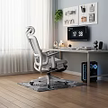 Ergonomic White Mesh Office Chair for Home Office Workstation with Adjustable Design