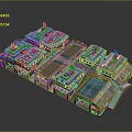 Modern Residential Building Complex With Multiple Units Swimming Pool Courtyards And Roof Structures