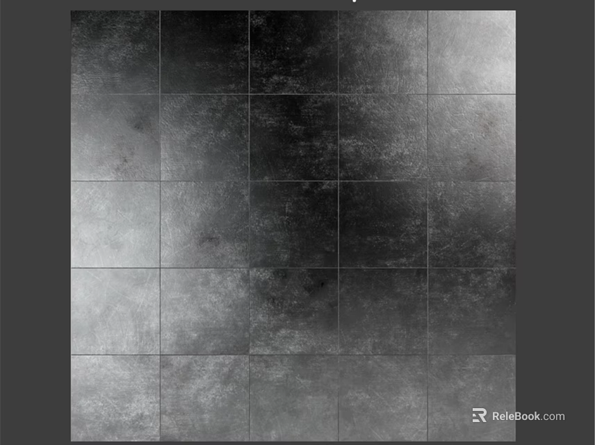 Gray And Black Textured Building Components With Square Panel Pattern Design 3d model 
