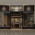 MonSLOR Specialty Store Modern Storefront With Glass Window Shelves And Displayed Products
