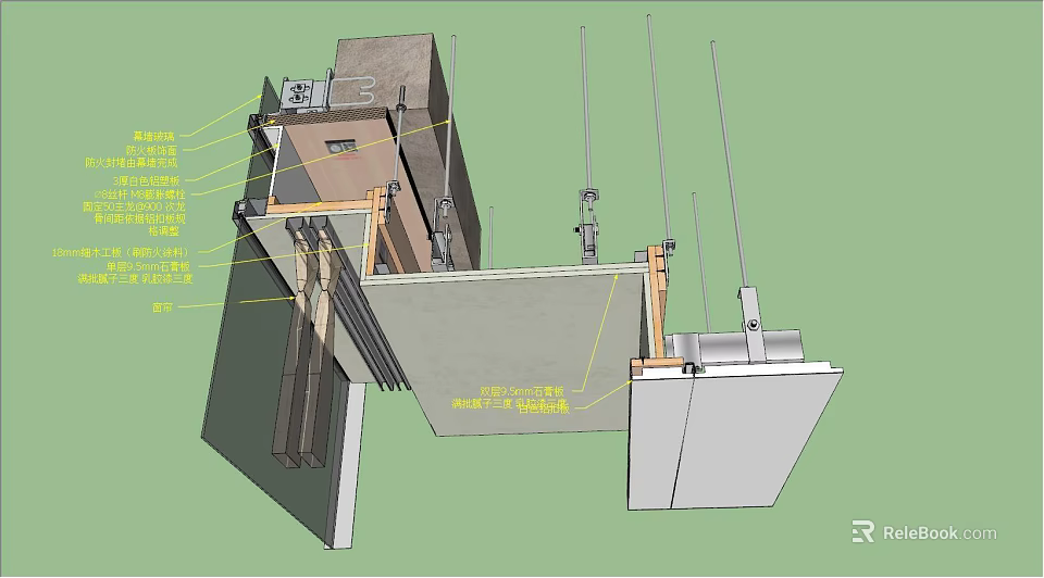 Hardware Tools Installation Structure With Metal Components Fasteners And Diagram 3d model