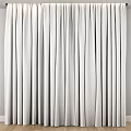 Elegant White and Beige Pleated Curtains with Light Filtering for Room Interior