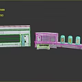 Modern Laboratory Equipment With Storage Cabinets Drawers And Glass Vials