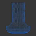 White Slotted Machine Screw Close Up View Isolated on Black Background 3D Rendering