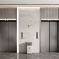 Elevator Hall Elevator Door Elevator Button Lobby Elevator Hotel Elevator 3d model