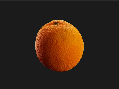 Fresh Ripe Orange with Vibrant Orange Color and Textured Skin Perfect for Healthy Snacks 3d model