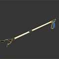 Industrial Equipment Long Reach Grab Tool With LED Light Strip Blue Grip And Reflective Surface