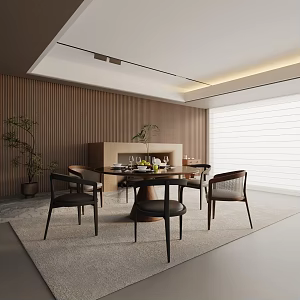Modern dining table 3d model