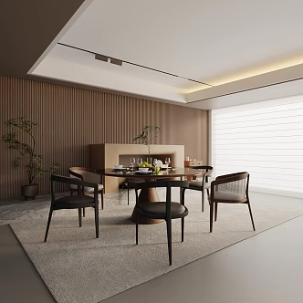 Modern dining table 3d model