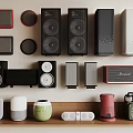 Modern Headphones and Speakers with Wireless Design Colorful Options and Portable Sizes