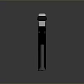 Futuristic White And Black Pistol With Blue Light Stripe And Ergonomic Grip Design
