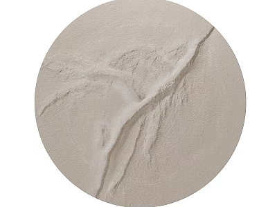 Minimalist Round Beige Textured Wall Decor with Branch Pattern for Modern Interior 3d model