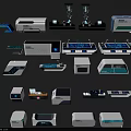 Smart Machines With Various Advanced Tech Components And Modern Functional Design 3d model