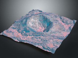 mountain valley basin valley bottom realistic 3d model