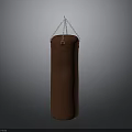 Brown Hanging Punching Bag Training Equipment With Chain And Leather Surface