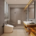 Cozy Hotel Guest Room With Four Poster Bed White Canopy Herringbone Floor And Wooden Roof