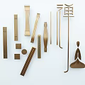Various Modern Brass Cabinet Handles With Different Shapes And Designs For Drawers