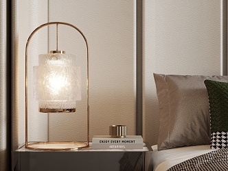 Glass Light Luxury Table Lamp Bedroom Table Lamp 3d model