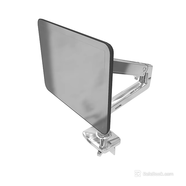 Adjustable Metal Monitor Mount With Swivel Arm And Stable Base 3d model 