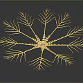 Golden Radial Chandelier With Intricate Branch Like Structure And Modern Design