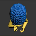 Marge Simpson Character From The Simpsons With Blue Tall Hair Yellow Skin And Red Shoes