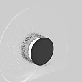 Modern Transparent Frosted Glass Wall Light With Circular Black Center Design